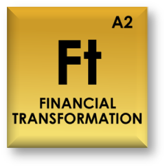 periodic table icon of financial transformation