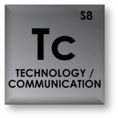 periodic table icon of technology & communication