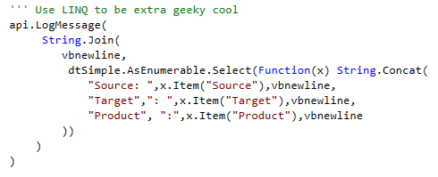 screenshot of code