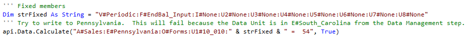 screenshot of code
