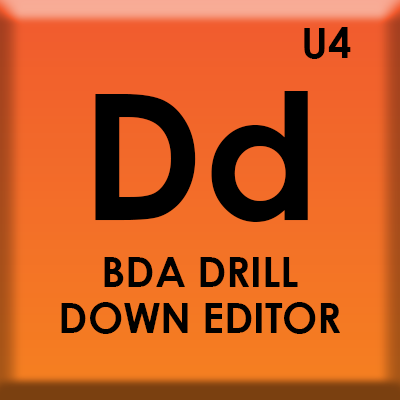 periodic table icon of bda drill down editor