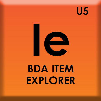 periodic table icon of bda item explorer