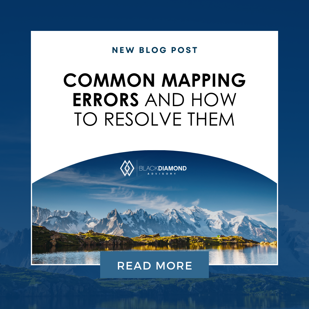 mountain background with title common mapping errors and how to resolve them