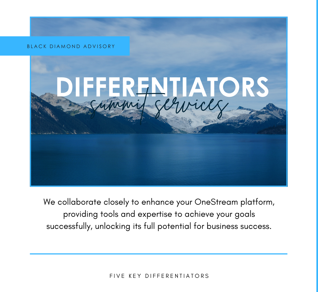 lake and mountains background with title summit services differentiators